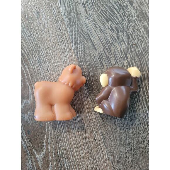 Fisher Price Little People Animal Figurines Monkey and Bear Brown Figures #8 - Picture 3 of 3